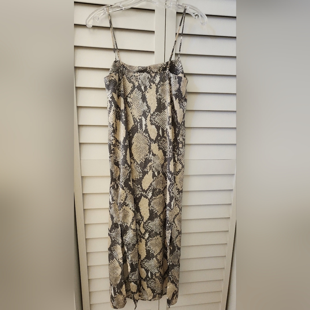 H&M Snakeskin Print Midi Dress XS - Picture 3 of 5